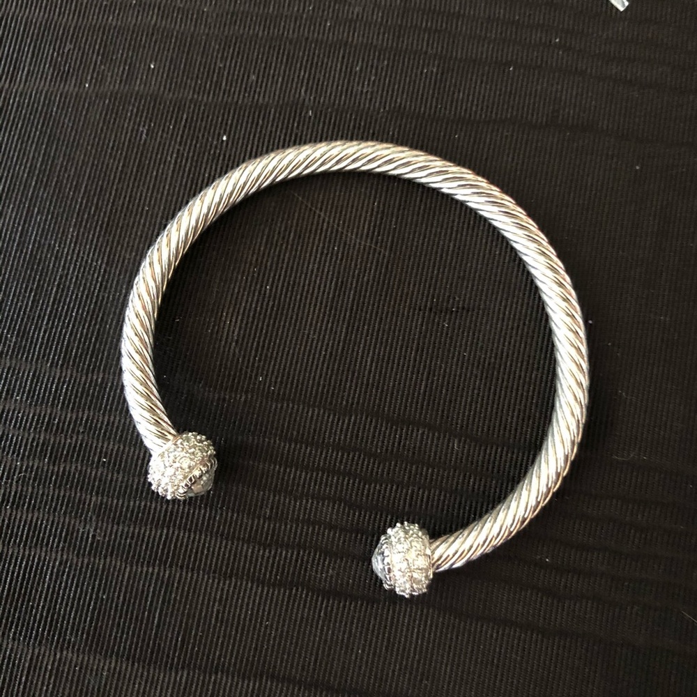 DY inspired bracelet with rhinestone accent